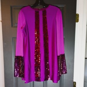 Revolution Dance Wear Sequin Purple Dance Costume Adult Medium Wild Berry Classy